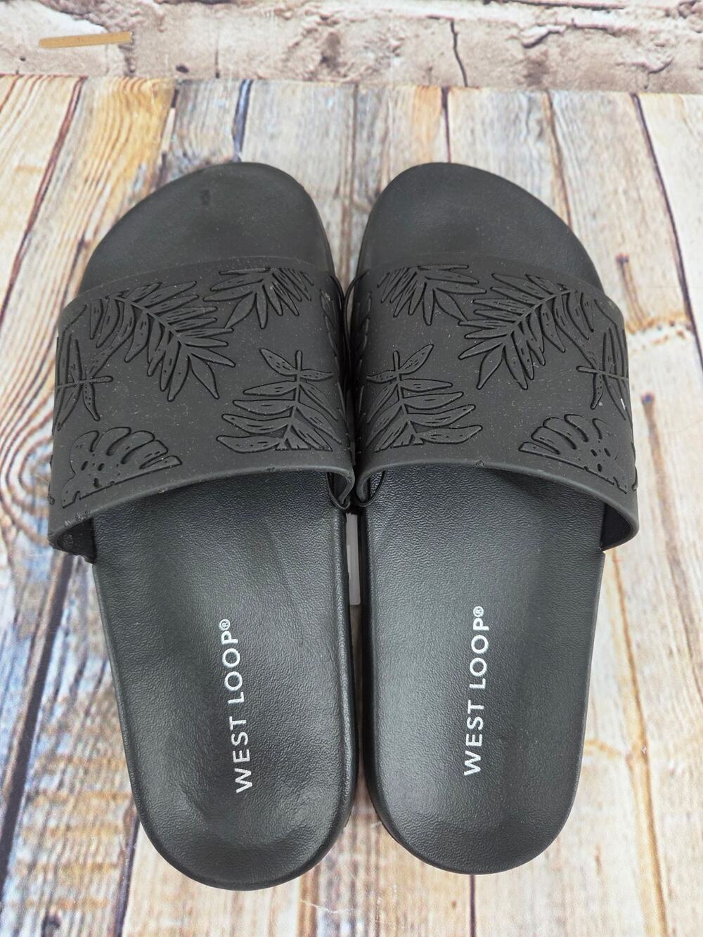 West Loop Women's Sandals Size 7-8 NEW Black